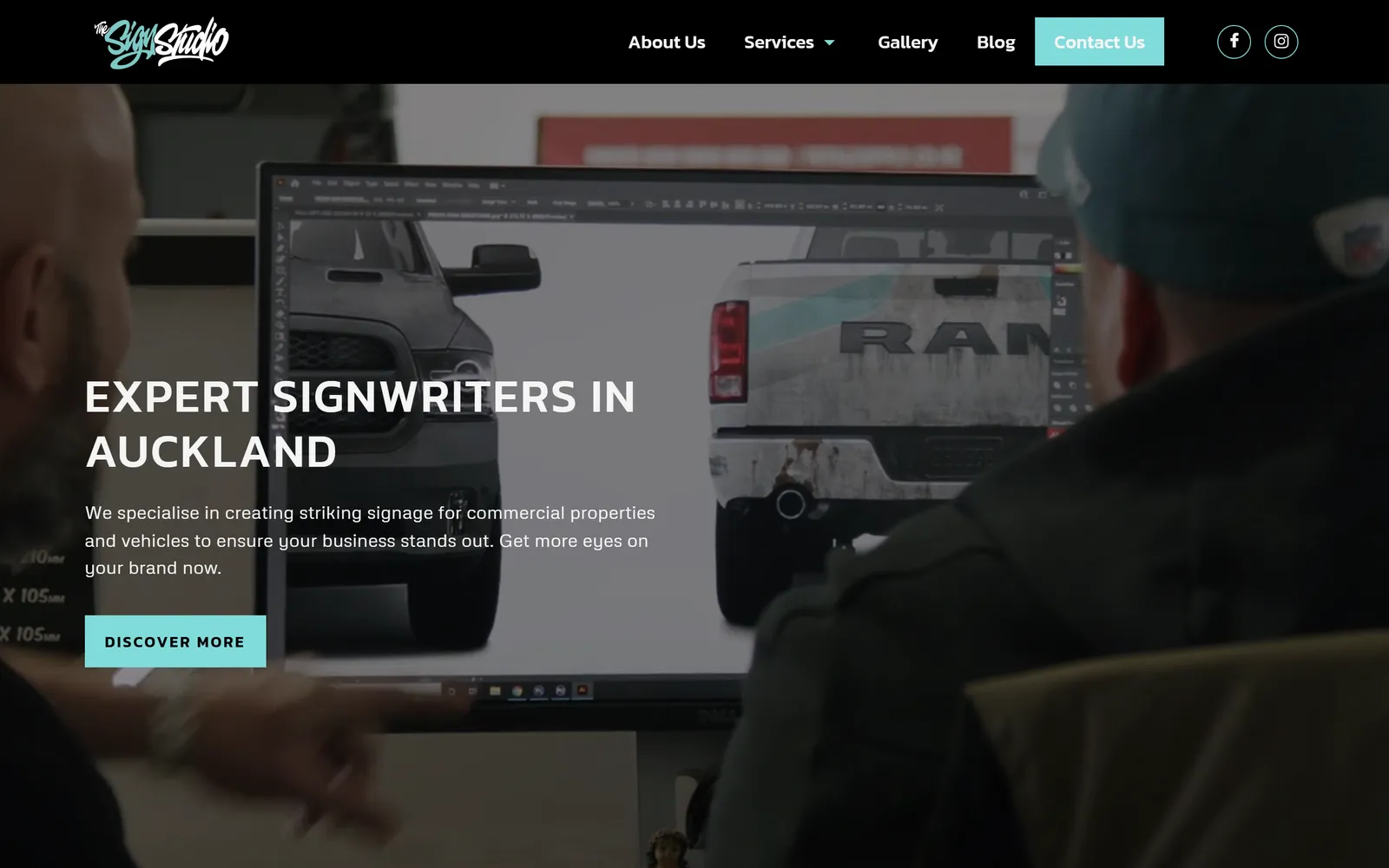 The Sign Studio website built by WitsCode